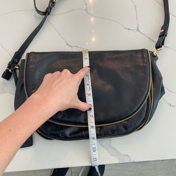 Badgley mischka cross body leather black satchel - Picture 12 of 16